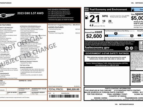 Used 2023 Genesis G90 3.5T image 4