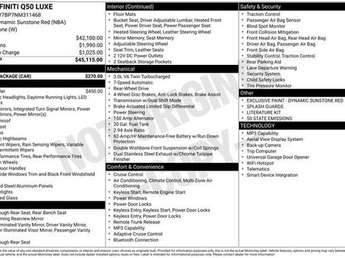 Used 2022 INFINITI Q50 Luxe w/ Cargo Package image 45