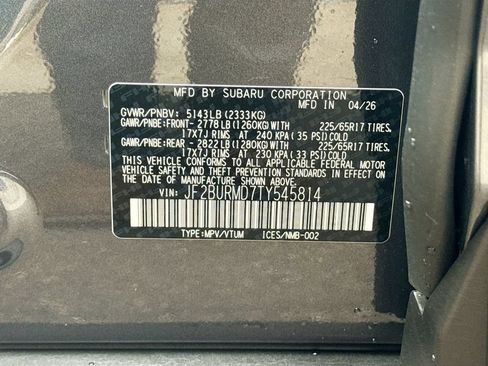 New 2026 Subaru Outback Wilderness AWD/4WD image 30