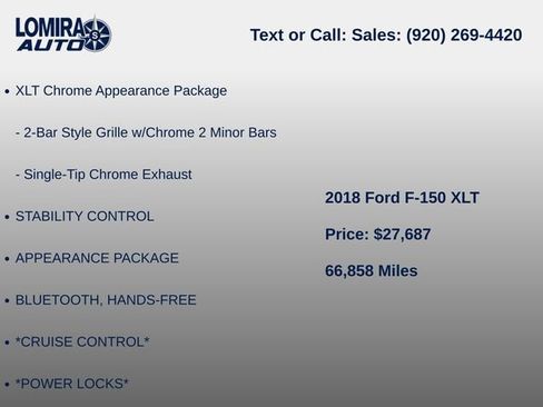 Used 2018 Ford F150 XLT w/ Equipment Group 302A Luxury AWD/4WD image 9