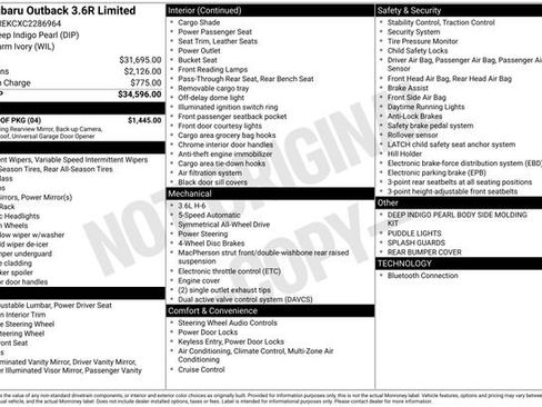 Used 2012 Subaru Outback 3.6R Limited w/ Moonroof Pkg image 3