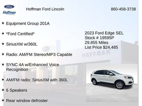 Certified 2023 Ford Edge SEL AWD/4WD image 6