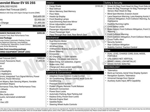 Used 2025 Chevrolet Blazer EV SS w/ Performance Package image 12