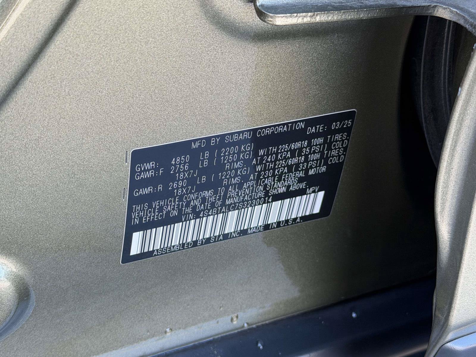 Used 2025 Subaru Outback Onyx Edition AWD/4WD image 21