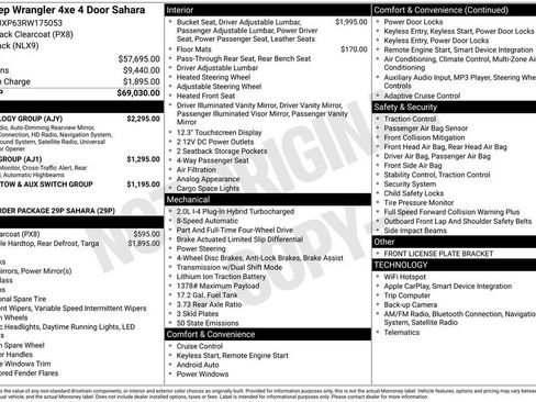 New 2024 Jeep Wrangler Unlimited Sahara w/ Technology Group AWD/4WD image 6