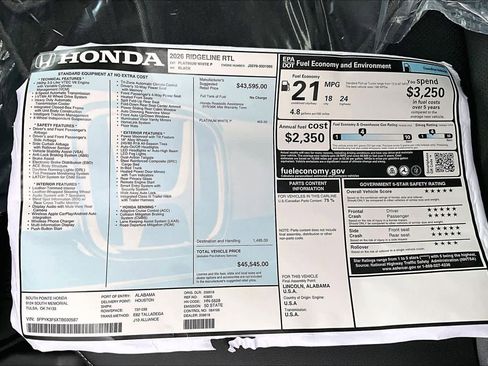 New 2026 Honda Ridgeline RTL image 21