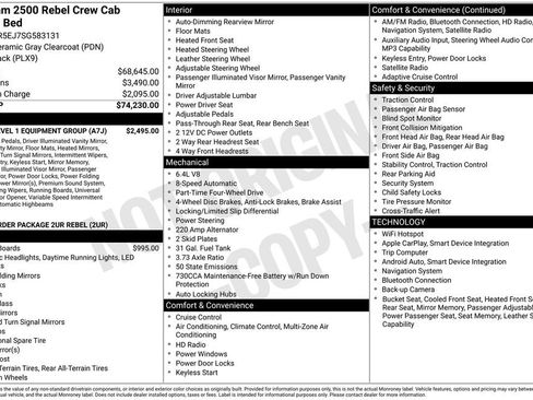 Used 2025 RAM 2500 Rebel w/ Rebel Level 1 Equipment Group AWD/4WD image 16