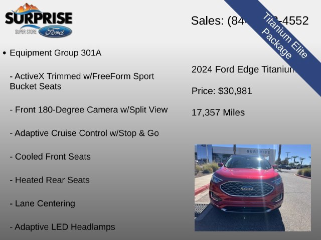 Used 2024 Ford Edge Titanium w/ Titanium Elite Package AWD/4WD image 7