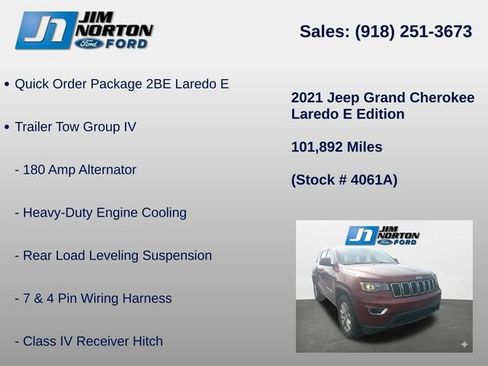 Used 2021 Jeep Grand Cherokee Laredo AWD/4WD image 8