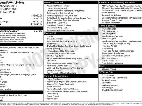 Used 2019 Toyota RAV4 Limited w/ Cold Weather Package image 6