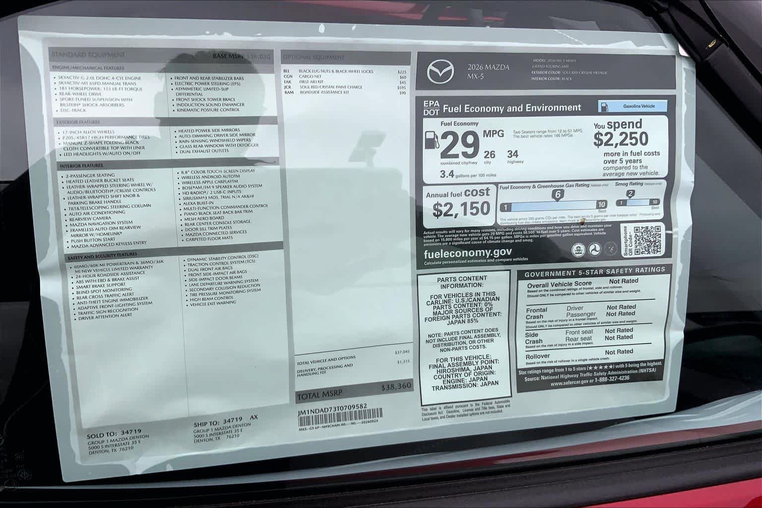 New 2026 MAZDA MX-5 Miata Grand Touring RWD image 20
