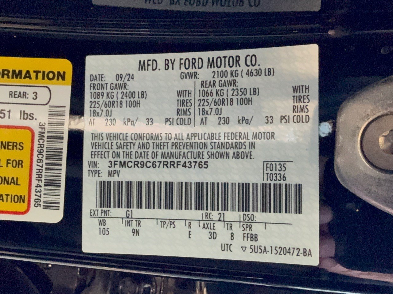 Used 2024 Ford Bronco Sport Outer Banks AWD/4WD image 32