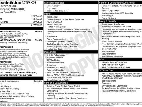New 2026 Chevrolet Equinox ACTIV w/ Convenience Package III image 3