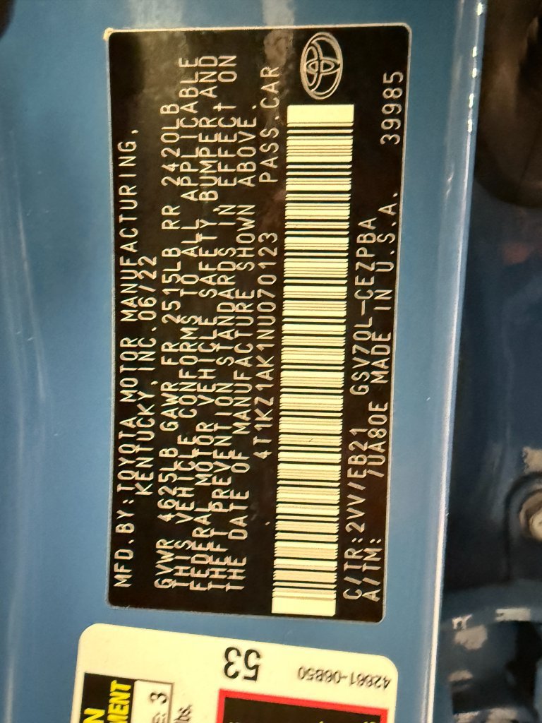 Certified 2022 Toyota Camry TRD FWD image 44