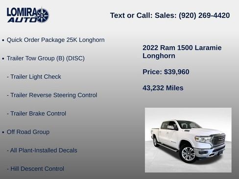 Used 2022 RAM 1500 Limited w/ Trailer Tow Group AWD/4WD image 8