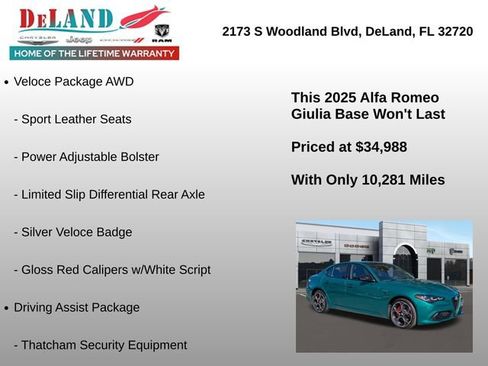 Used 2025 Alfa Romeo Giulia AWD w/ Veloce Package AWD image 6