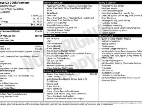 Used 2025 Lexus UX 300h FWD w/ Accessory Package (Z2) image 2