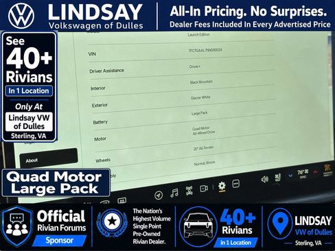 Used 2022 Rivian R1T Launch Edition AWD/4WD image 25
