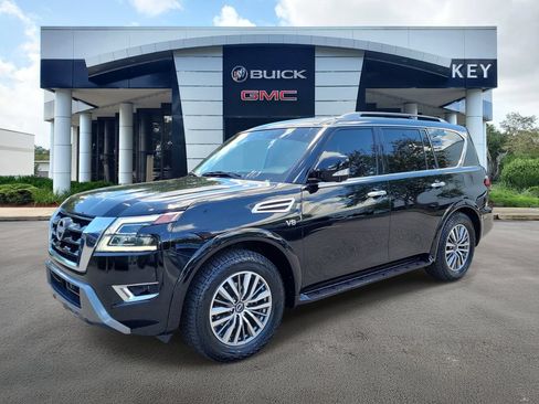 Used 2021 Nissan Armada SL w/ Captain's Chairs Package AWD/4WD image 2