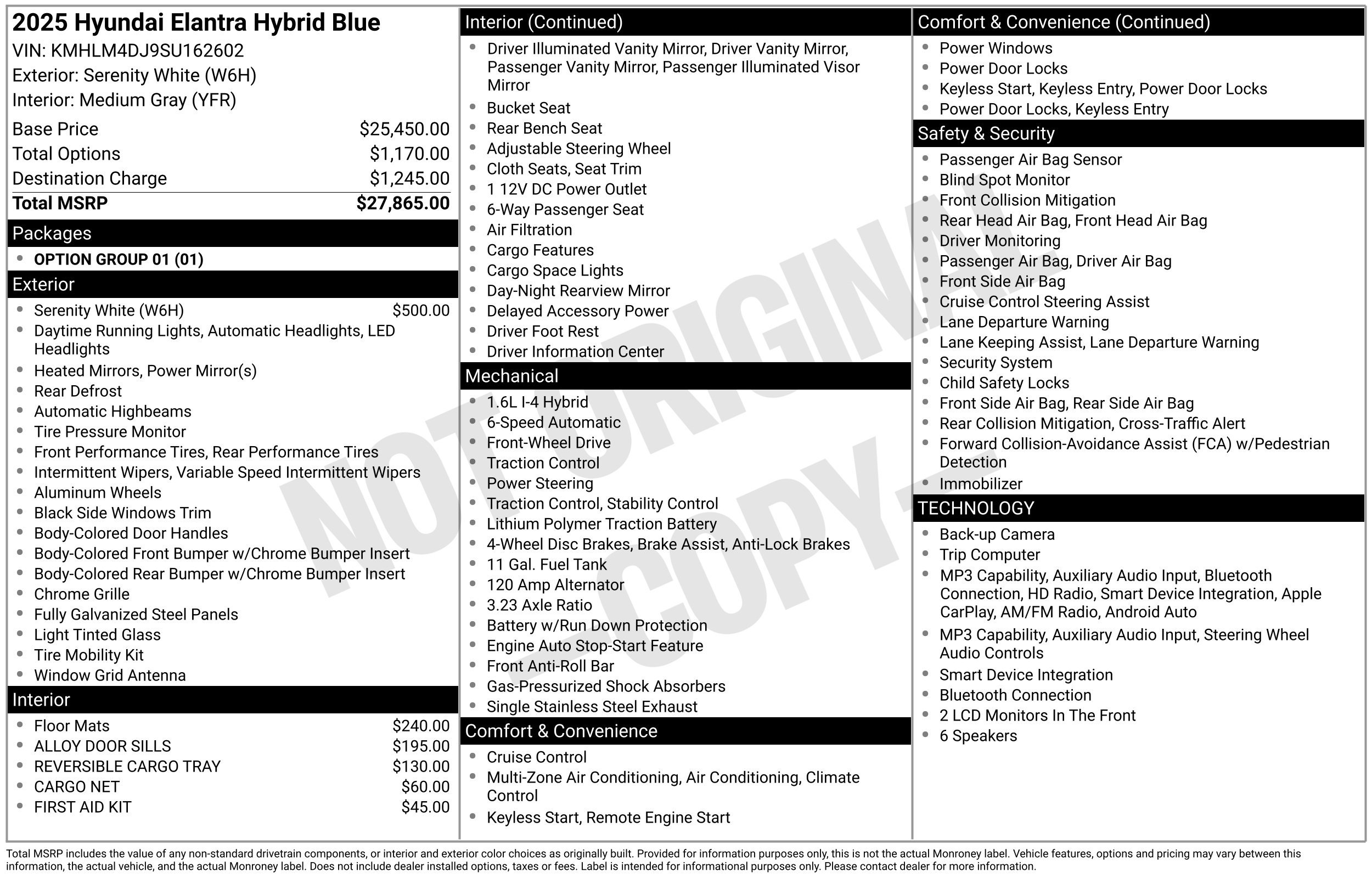 Used 2025 Hyundai Elantra Hybrid FWD image 2