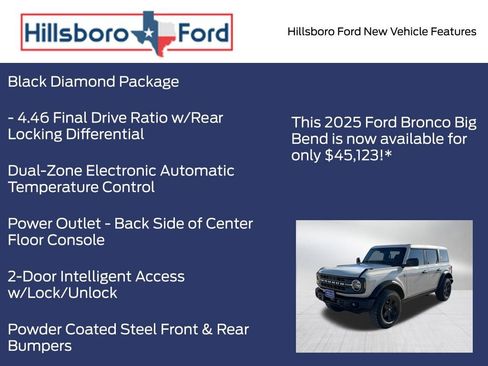 New 2025 Ford Bronco Big Bend w/ Black Diamond Package image 19