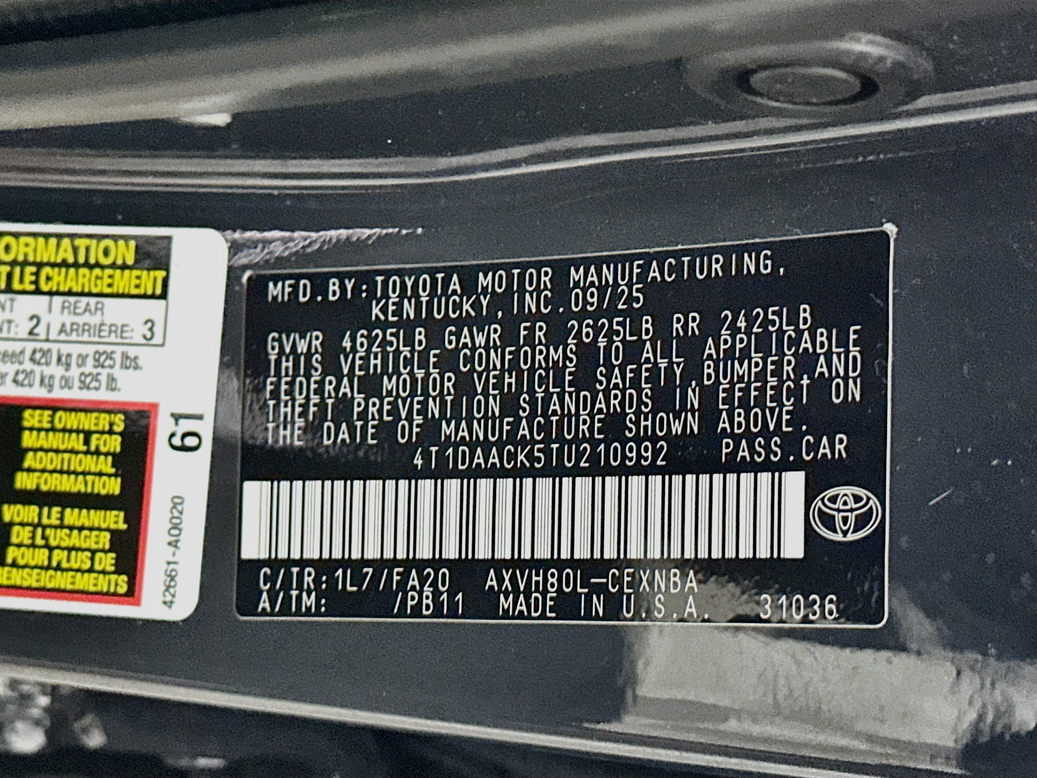 Used 2026 Toyota Camry LE FWD image 12