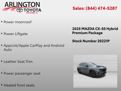 Used 2025 MAZDA CX-50 AWD 2.5 Hybrid w/ Premium Pkg image 2