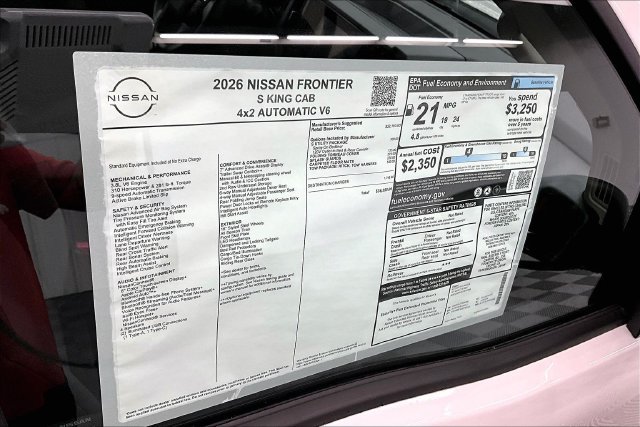New 2026 Nissan Frontier S w/ S Utility Package RWD image 39