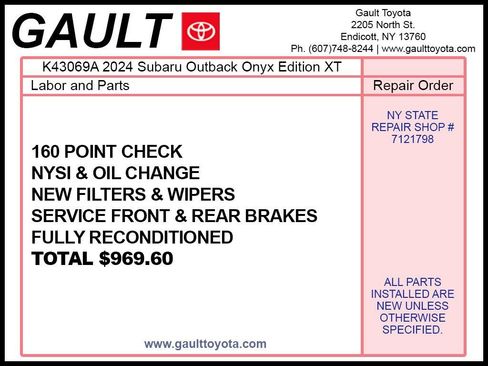 Used 2024 Subaru Outback Onyx Edition XT image 2
