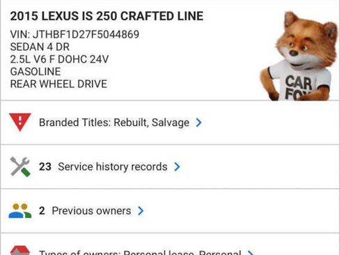 Used 2015 Lexus IS 250 w/ F-Sport Package image 3