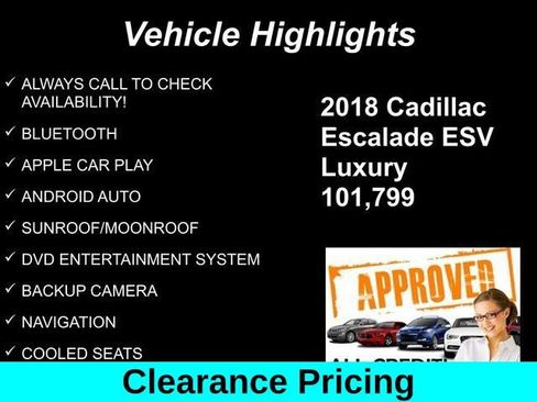 Used 2018 Cadillac Escalade ESV Luxury AWD/4WD image 10