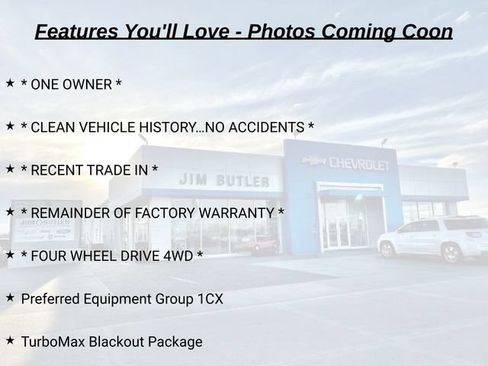 Used 2025 Chevrolet Silverado 1500 Custom w/ Turbomax Blackout Package AWD/4WD image 2