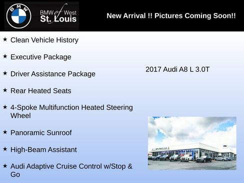 Used 2017 Audi A8 L 3.0T w/ Executive Package AWD/4WD image 3