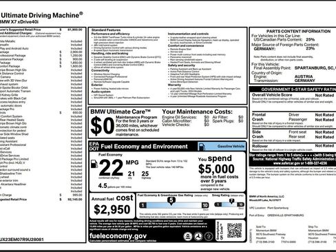 Used 2024 BMW X7 xDrive40i w/ M Sport Package image 3