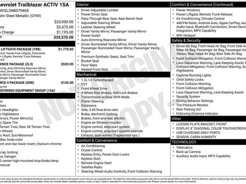 Used 2022 Chevrolet TrailBlazer ACTIV w/ Sun and Liftgate Package image 21