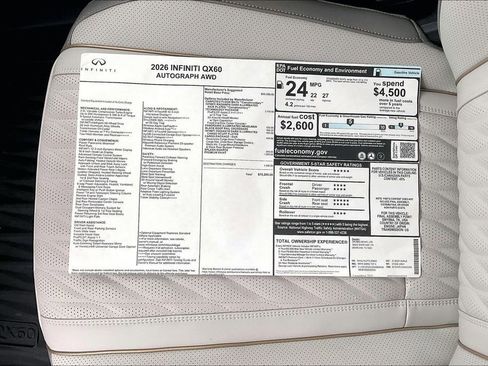 New 2026 INFINITI QX60 Autograph w/ Autograph Tech Package AWD/4WD image 40
