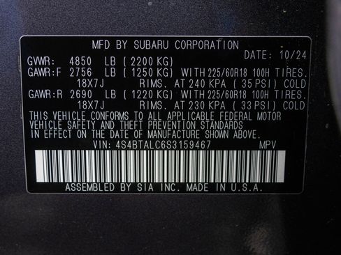 Used 2025 Subaru Outback Onyx Edition AWD/4WD image 55