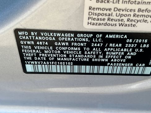 Used 2015 Volkswagen Passat TDI SE image 29