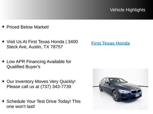 Used 2017 BMW 540i RWD image 10