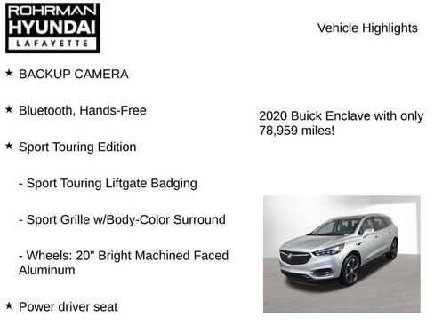 Used 2020 Buick Enclave Essence w/ Sport Touring Edition FWD image 8