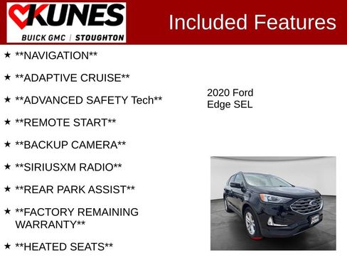 Used 2020 Ford Edge SEL w/ Convenience Package AWD/4WD image 2