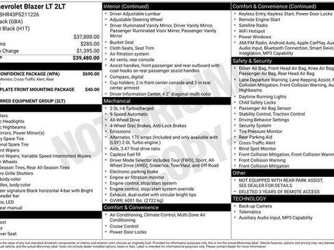 Used 2023 Chevrolet Blazer LT w/ Driver Confidence Package image 31