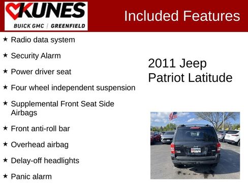 Used 2011 Jeep Patriot Latitude AWD/4WD image 3