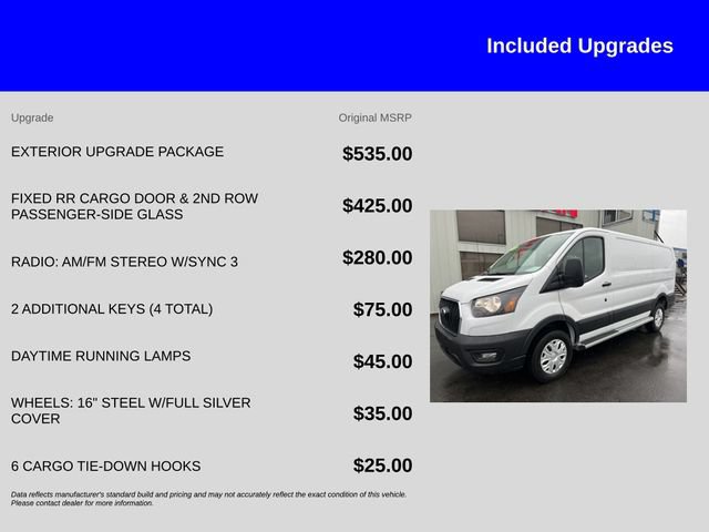 Used 2025 Ford Transit 250 Low Roof w/ Exterior Upgrade Package RWD image 12