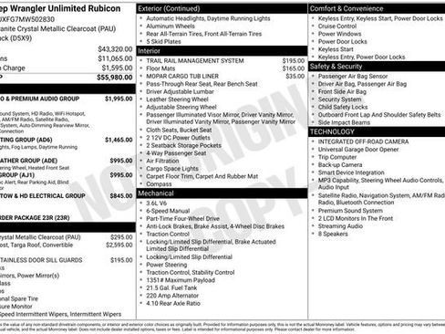 Certified 2021 Jeep Wrangler Unlimited Rubicon AWD/4WD image 9