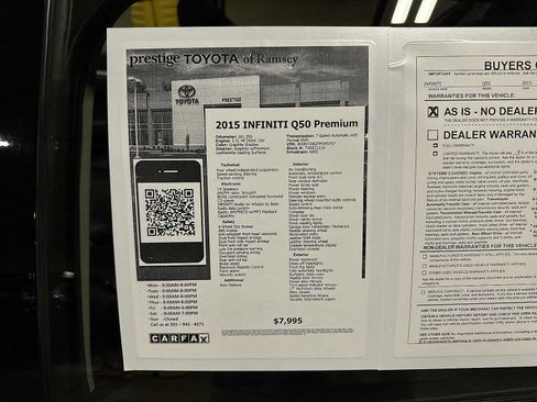 Used 2015 INFINITI Q50 Premium w/ Navigation Package image 13