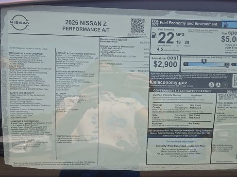 New 2025 Nissan Z Performance w/ Floor Mat Package image 32