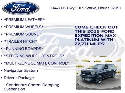 Certified 2025 Ford Expedition Max Platinum w/ Driver's Package AWD/4WD image 17