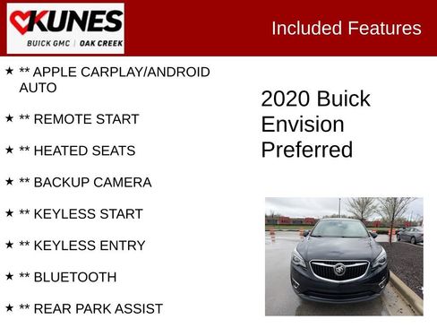 Used 2020 Buick Envision Preferred w/ LPO, Cargo Package image 2