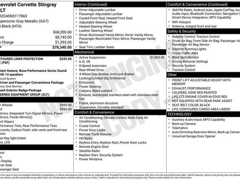 Used 2022 Chevrolet Corvette Stingray Preferred Cpe RWD image 8